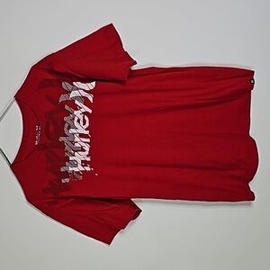 Hurley medium red classic fit short sleeve shirt